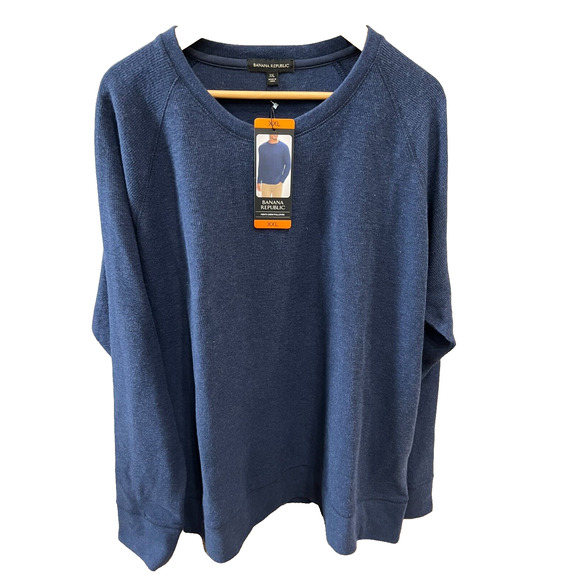 Banana Republic Other - *NWT*Men's Banana Republic Crew Neck Classic Preppy ribbed Blue sweatshirt XXL